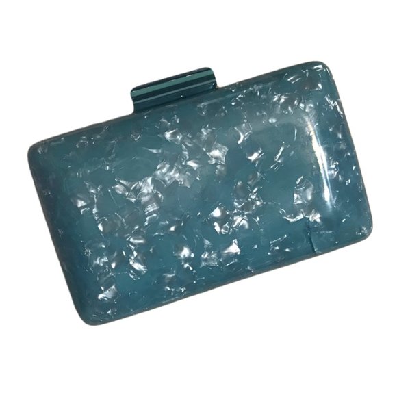 Sam Edelman CIRCUS Olivia Clutch Blue Marble - Picture 1 of 4